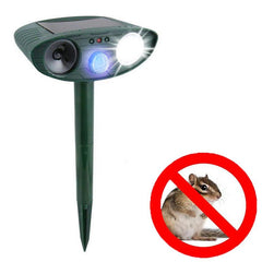 Ultrasonic Chipmunk Repeller - Solar Powered - Flashing Light- Get Rid of Chipmunks in 48 Hours or It's FREE