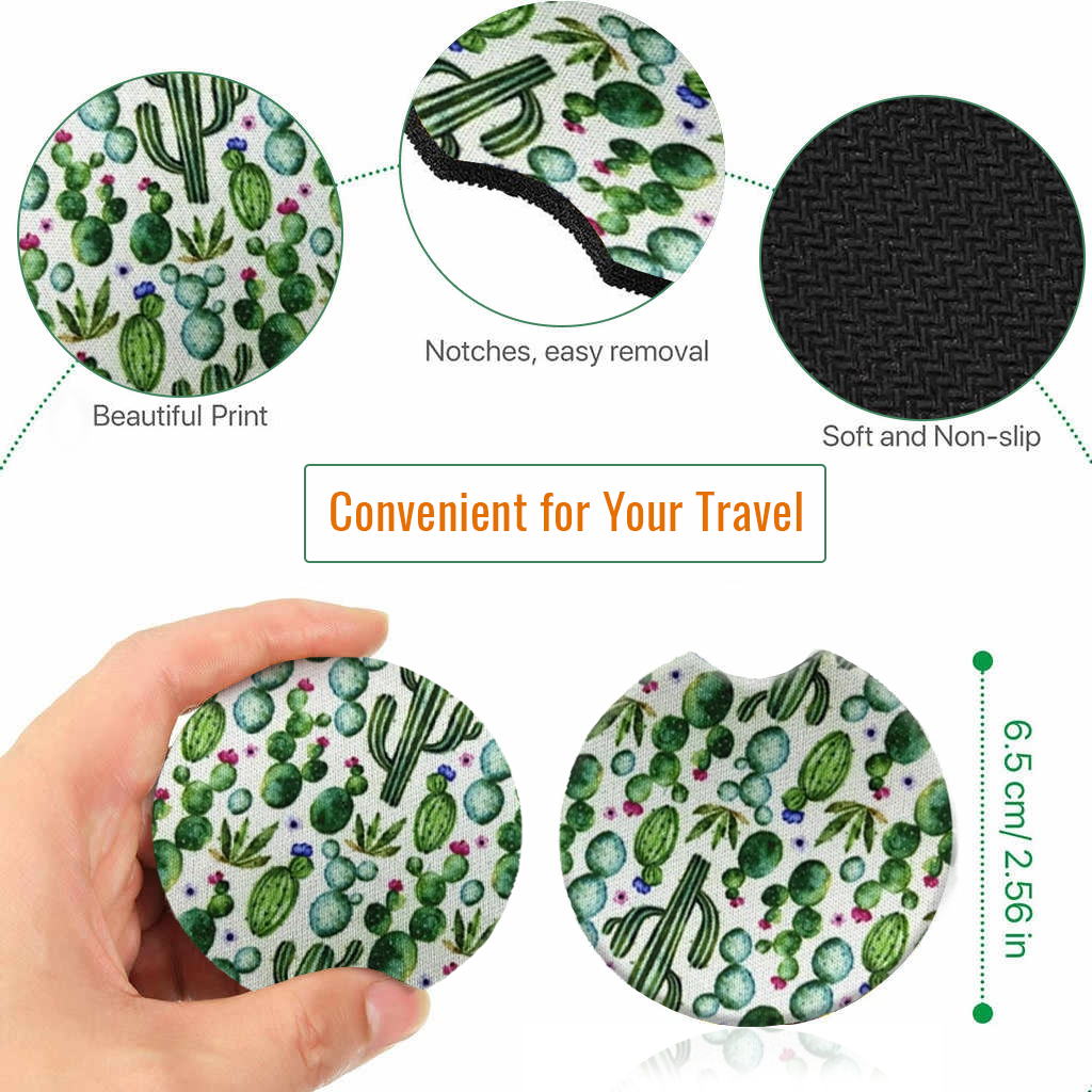 Car Coaster for Drinks - Absorbent - 2.75 Inches