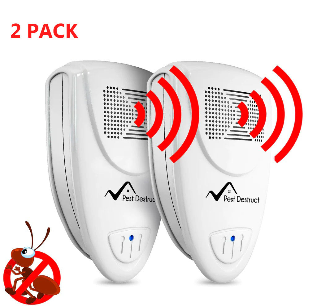 Ultrasonic Ant Repellent PACK of 2 - Get Rid Of Ant In 48 Hours Or It's FREE
