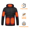 Image of Heated Jacket for Women and Men with Battery Pack 5V 11 Heating Zones Heated Coat Detachable Hood