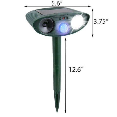 Ultrasonic Woodpecker Repeller - Solar Powered - Flashing Light- Get Rid of Woodpeckers in 48 Hours or It's FREE