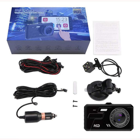Dual Dash Cam 1920x1080P FHD Front and Rear - 4''