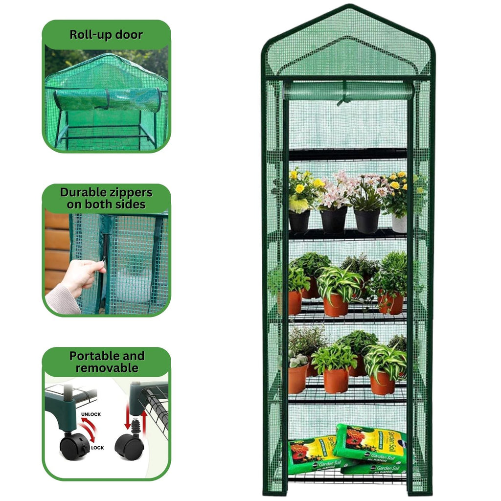 5-Tier Mini Greenhouse for Indoor and Outdoor – WorldTechOutlet