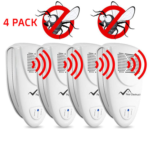 Ultrasonic Fly Repellent - Pack of 4 - Get Rid Of Flies In 48 Hours Or It's FREE