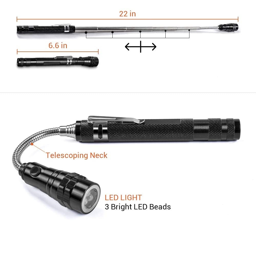 Magnetic LED Pickup Tool Flashlight