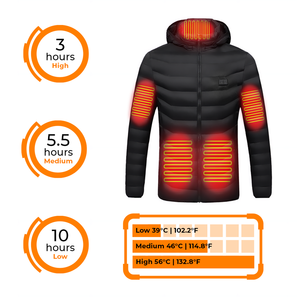 Heated Jacket for Women and Men w/ Battery - 11 Heating Zones ...