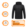 Image of Super Therma Heated Jacket for Women and Men with Battery Pack 5V Heated Coat Detachable Hood - 9 Heated Zones