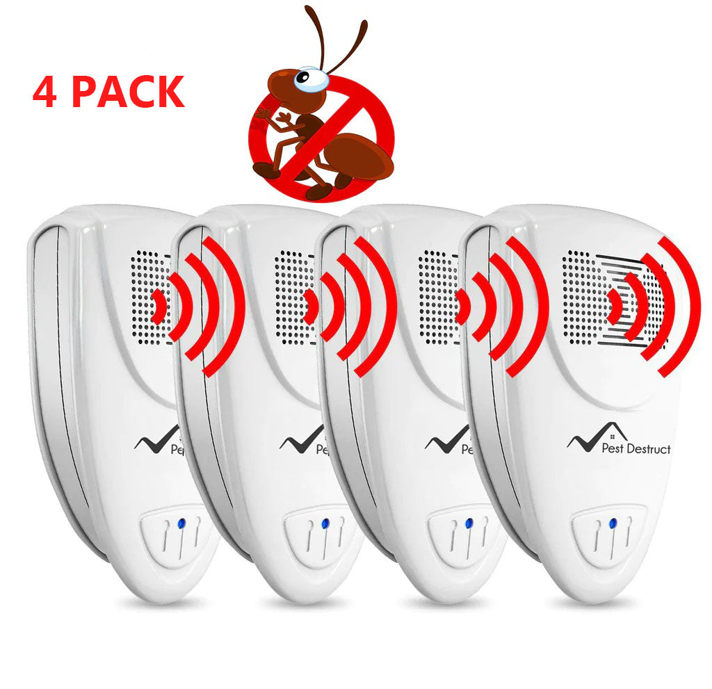 Ultrasonic Ant Repellent PACK of 4 - Get Rid Of Ant In 48 Hours Or It's FREE
