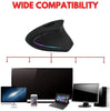 Image of 2.4G Wireless Vertical Optical Mouse - Black Right Hand