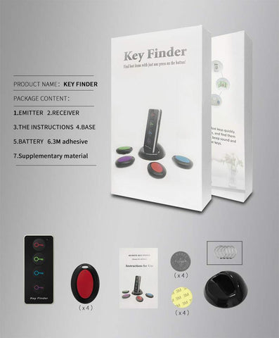 Key Finder - Wireless Key RF Locator - 100 ft Range