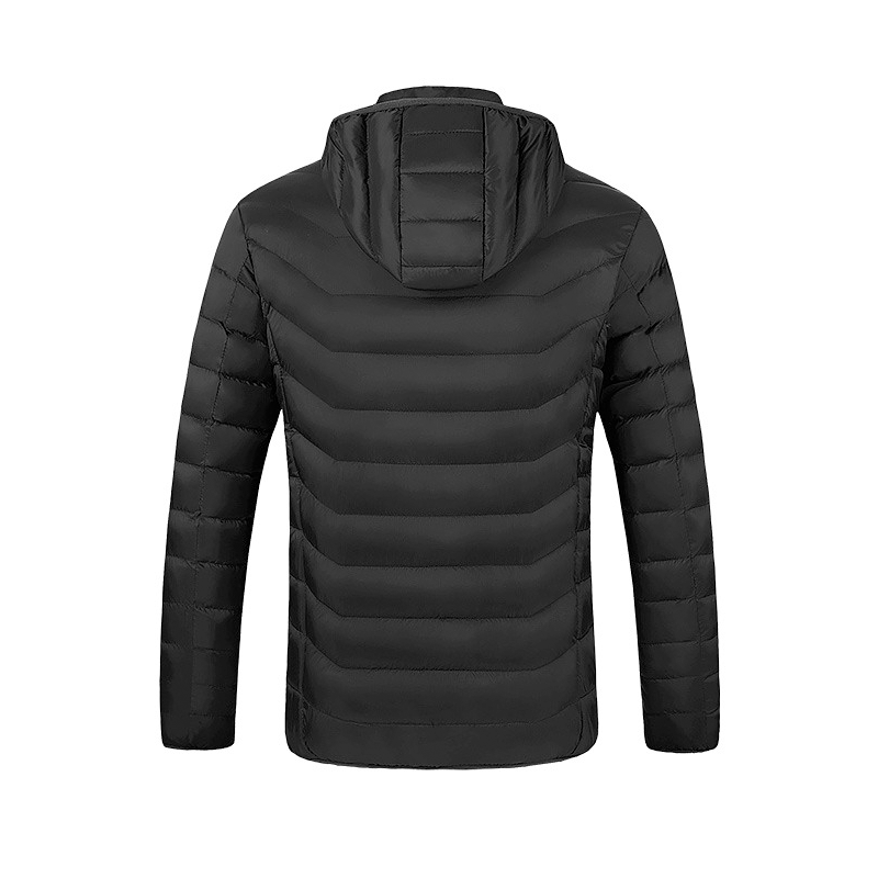 Heated Jacket for Women and Men with Battery Pack 5V 11 Heating Zones Heated Coat Detachable Hood