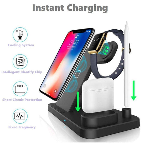 Wireless Charger 4 in 1 Compatible PACK OF 2 - Adapter Included
