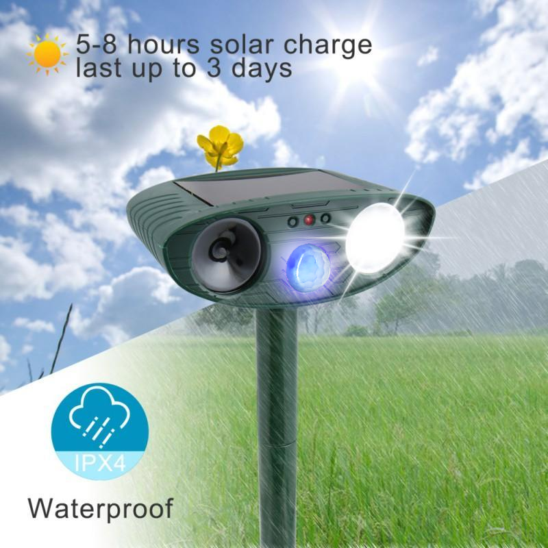 Dog Outdoor Solar Ultrasonic Repeller - Get Rid of Dogs in 48 Hours or It's FREE