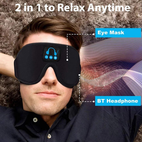 Sleep Headphones - Bluetooth 5.0 Wireless 3D Eye Mask