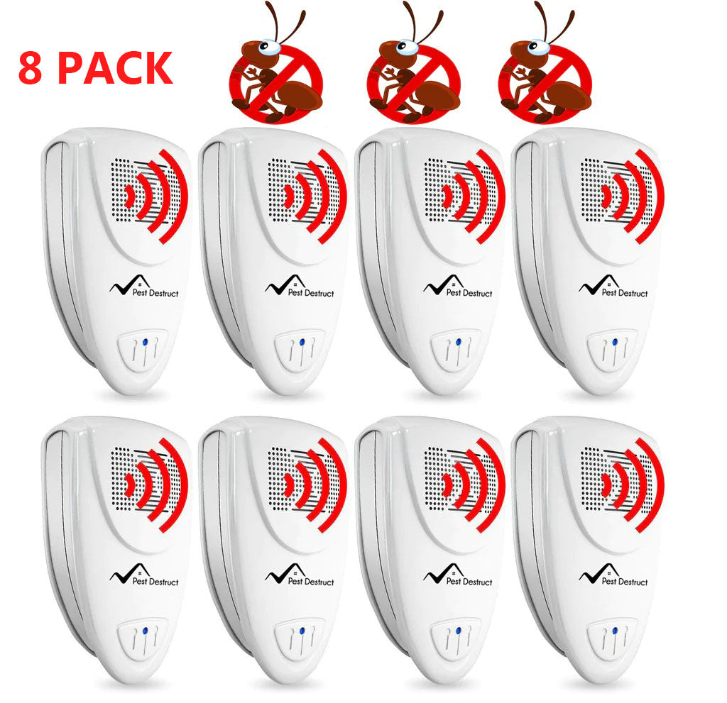 Ultrasonic Ant Repellent PACK of 8 - Get Rid Of Ant In 48 Hours Or It's FREE