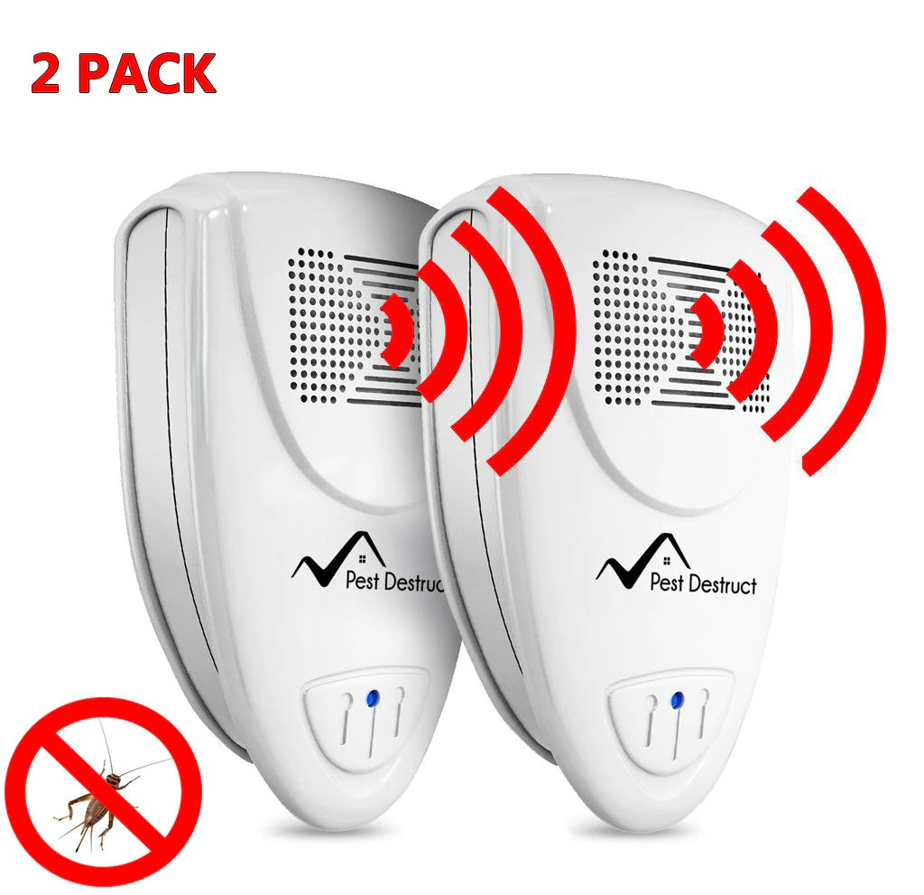 Ultrasonic Cricket Repellent PACK OF 2 - Get Rid Of Crickets In 48 Hours Or It's FREE