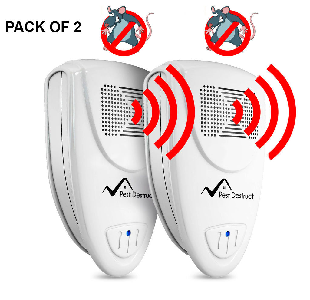 Ultrasonic Rat Repeller PACK of 2 - Get Rid Of Rats In 48 Hours