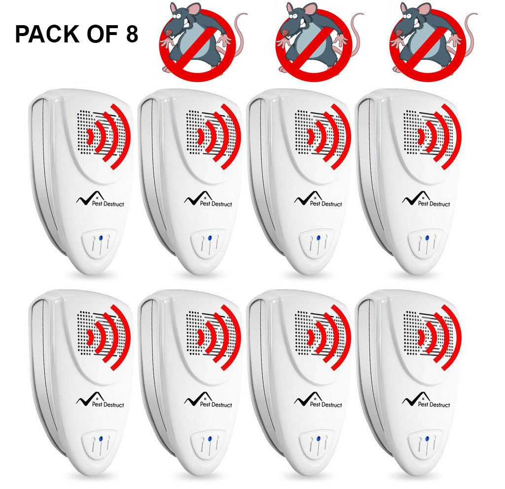 Ultrasonic Rat Repeller PACK of 8 - Get Rid Of Rats In 48 Hours