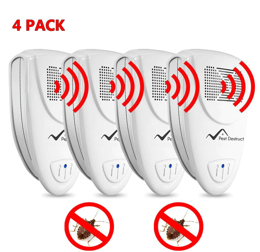Ultrasonic Stink Bug Repellent PACK of 4 - Get Rid Of Stink Bugs In 48 Hours Or It's FREE