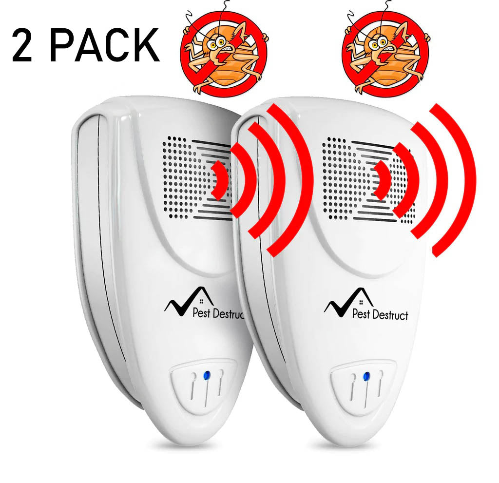 Ultrasonic Bed Bug Repellent PACK of 2 - Get Rid Of Bed Bugs In 48 Hours Or It's FREE