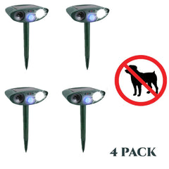 Dog Outdoor Solar Ultrasonic Repeller PACK of 4 - Get Rid of Dogs in 48 Hours or It's FREE