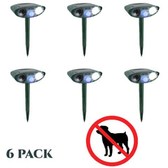 Dog Outdoor Solar Ultrasonic Repeller PACK of 6 - Get Rid of Dogs in 48 Hours or It's FREE