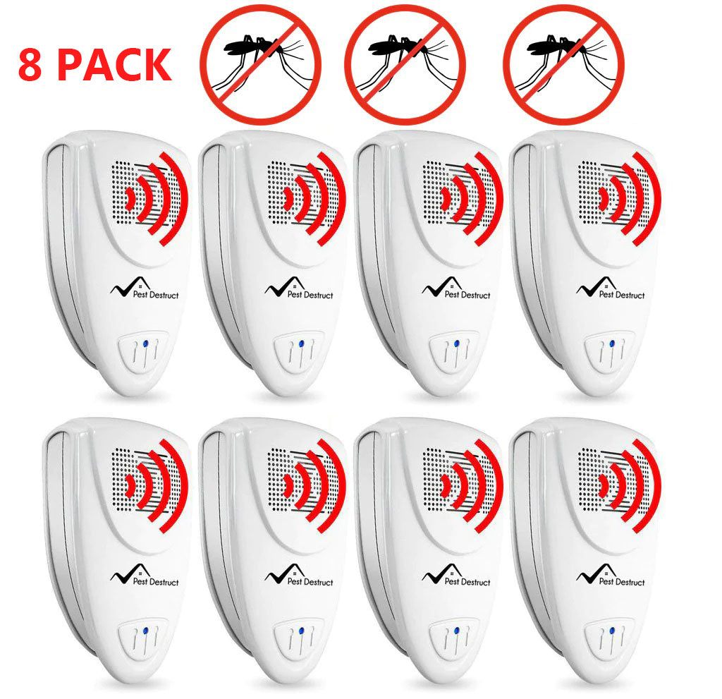 Ultrasonic Mosquito Repellent PACK of 8 - Get Rid Of Mosquitoes In 48 Hours Or It's FREE