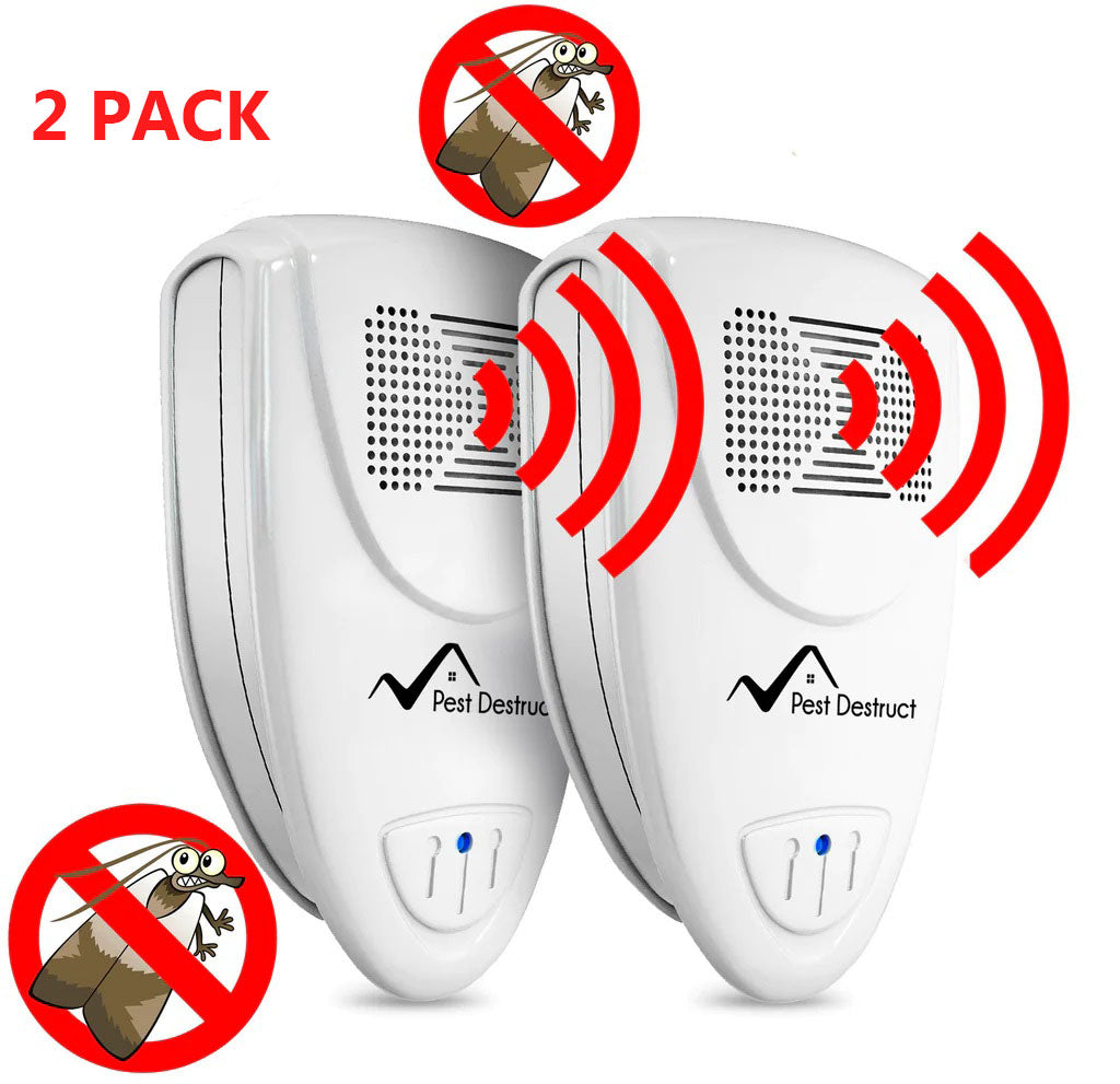 Ultrasonic Moth Repellent PACK of 2 - Get Rid Of Pantry Moths In 48 Hours Or It's FREE