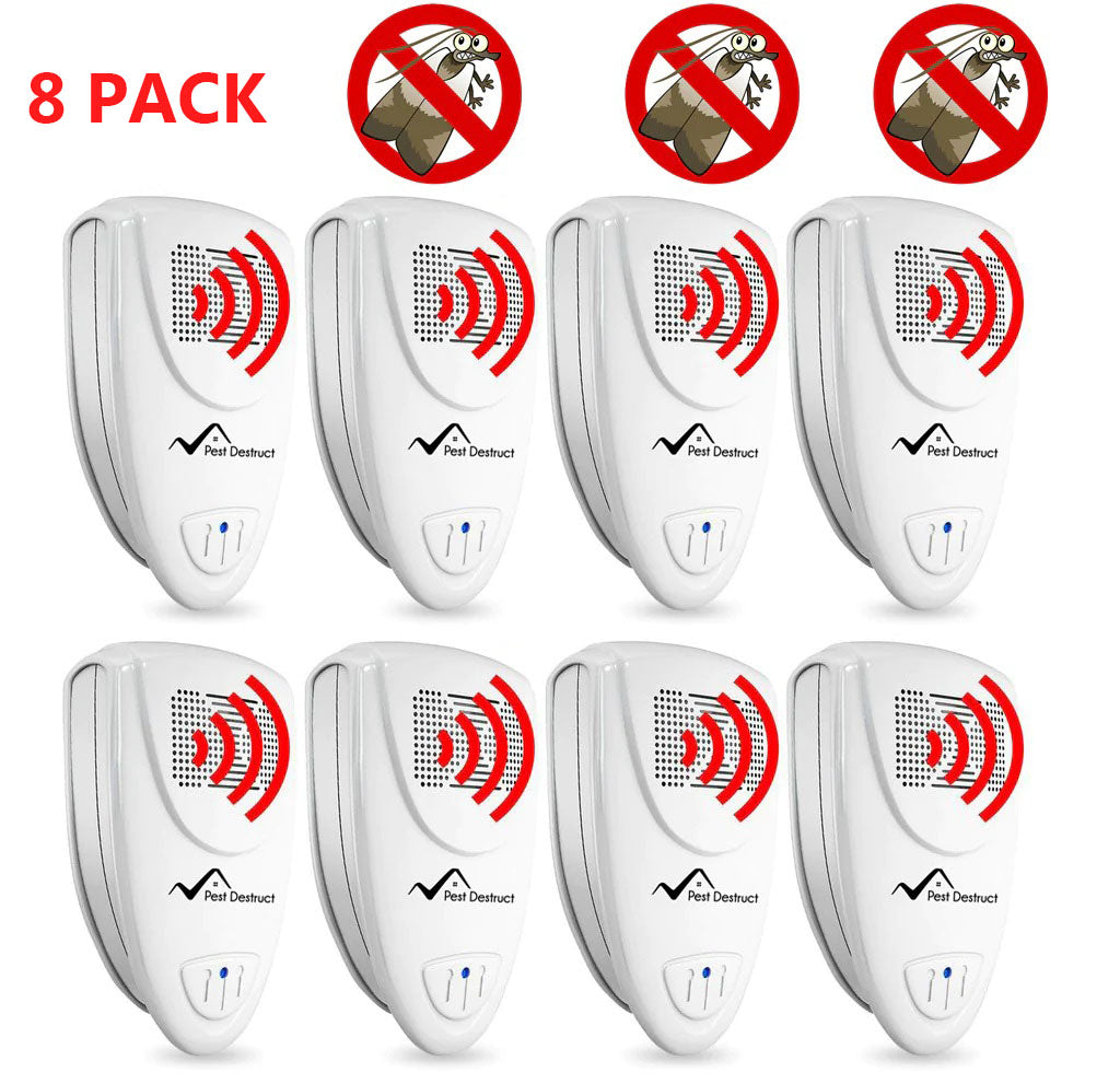 Ultrasonic Moth Repellent PACK of 8 - Get Rid Of Pantry Moths In 48 Hours Or It's FREE