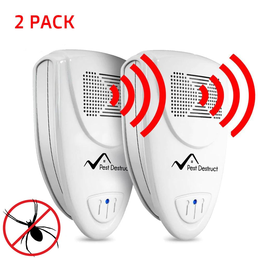 Ultrasonic Spider Repellent Pack of 2 - Get Rid Of Spiders In 72 Hours Or It's FREE