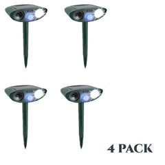 Solar Powered Ultrasonic Outdoor Animal Repeller - PACK OF 4