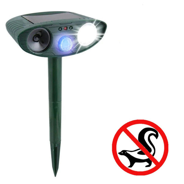 Skunk Outdoor Solar Ultrasonic Repeller - Get Rid of Skunks in 48 Hour ...