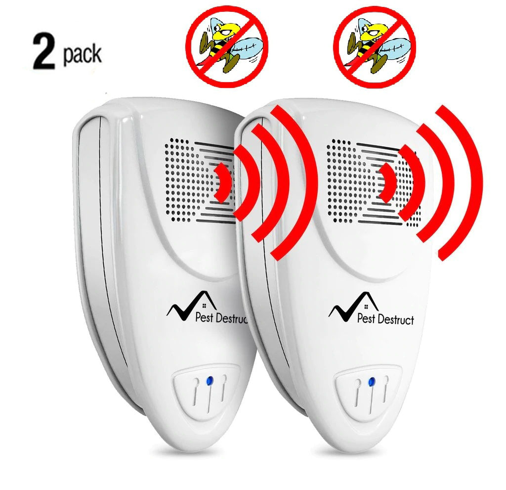 Ultrasonic Wasp Repeller PACK of 2 - Get Rid Of Wasps In 48 Hours Or It's FREE