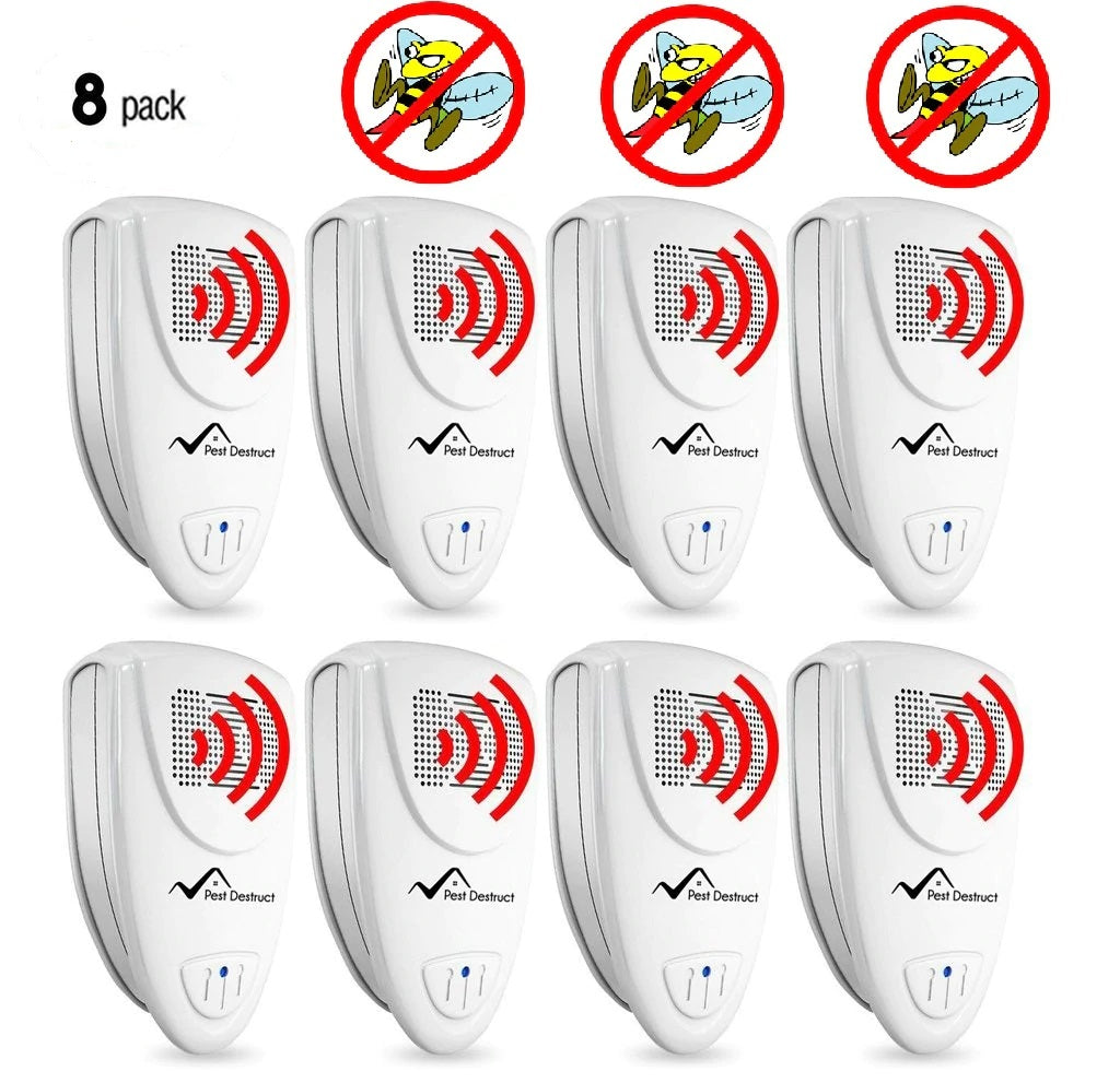 Ultrasonic Wasp Repeller PACK of 8 - Get Rid Of Wasps In 48 Hours Or It's FREE